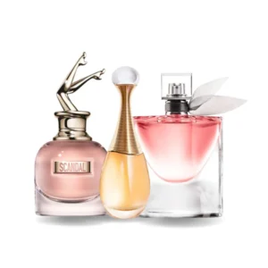 PACK 3 PERFUMES: JEAN PAUL GAULTIER SCANDAL, DIOR JADORE, LA VIE EST BELLE 100ML