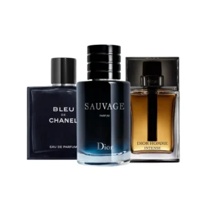 PACK 3 PERFUMES: SAUVAGE DIOR, BLEU DE CHANEL, DIOR HOMME INTENSE 100ML